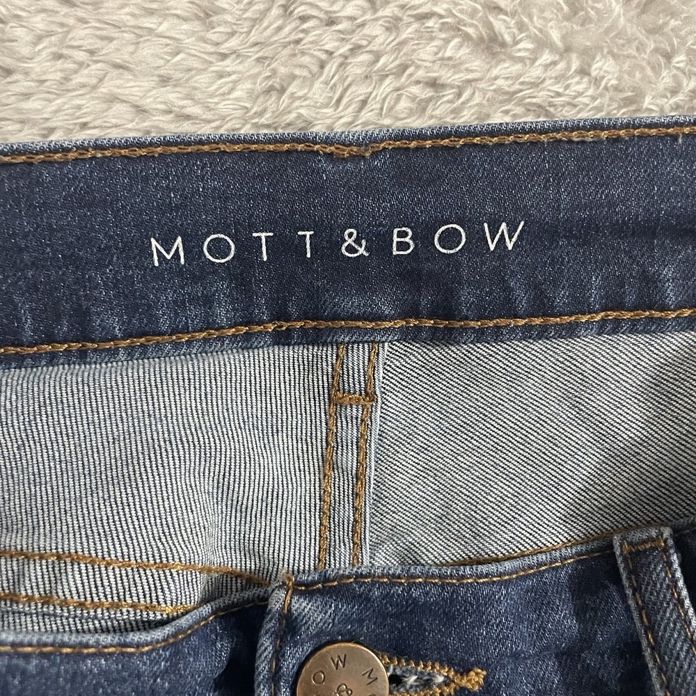Mott And Bow Jeans Womens Size 30x28 Mom Fit Medium Wash Stretch High Rise - Picture 2 of 8